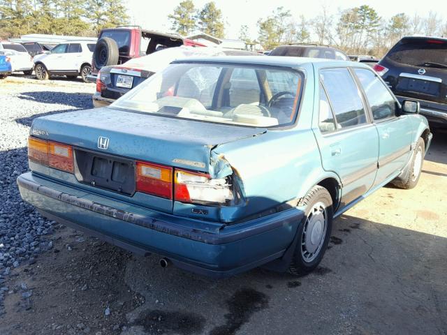 1HGCA5642KA010058 - 1989 HONDA ACCORD LXI TEAL photo 4