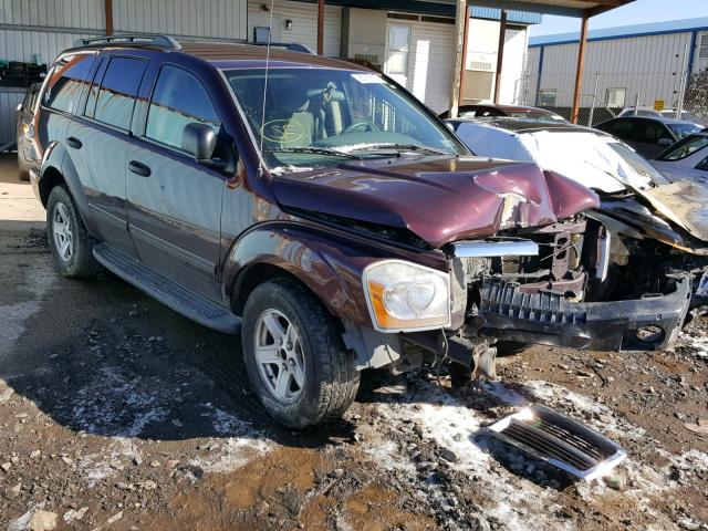 1D4HB48DX4F126495 - 2004 DODGE DURANGO SL MAROON photo 1