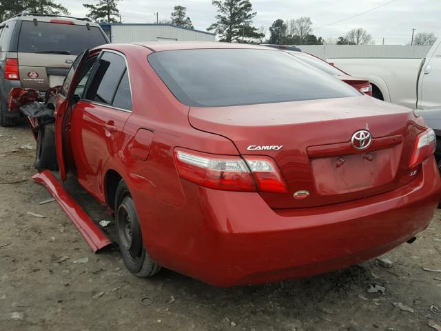 4T1BE46K28U253749 - 2008 TOYOTA CAMRY CE RED photo 3