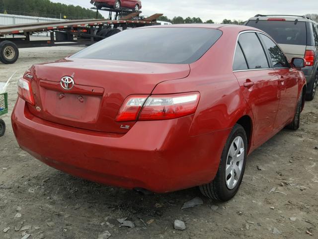 4T1BE46K28U253749 - 2008 TOYOTA CAMRY CE RED photo 4