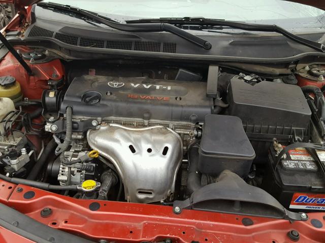 4T1BE46K28U253749 - 2008 TOYOTA CAMRY CE RED photo 7