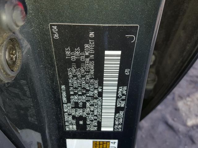 JTLKT324X50188524 - 2005 TOYOTA SCION XB 绿色 照片 10