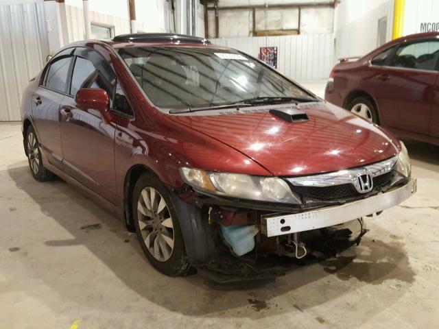 19XFA1F90AE018705 - 2010 HONDA CIVIC EXL MAROON photo 1