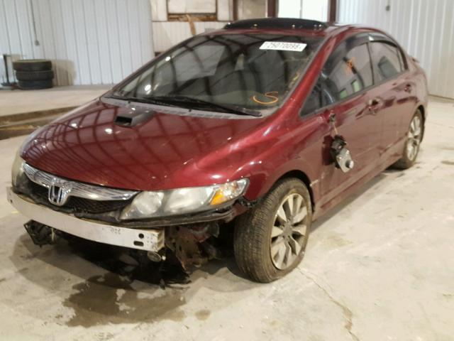 19XFA1F90AE018705 - 2010 HONDA CIVIC EXL MAROON photo 2