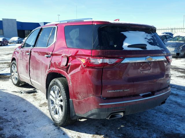 1GNEVKKW8JJ112715 - 2018 CHEVROLET TRAVERSE H RED photo 3