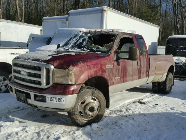 1FTWX33P85EA30826 - 2005 FORD F350 SUPER MAROON photo 2