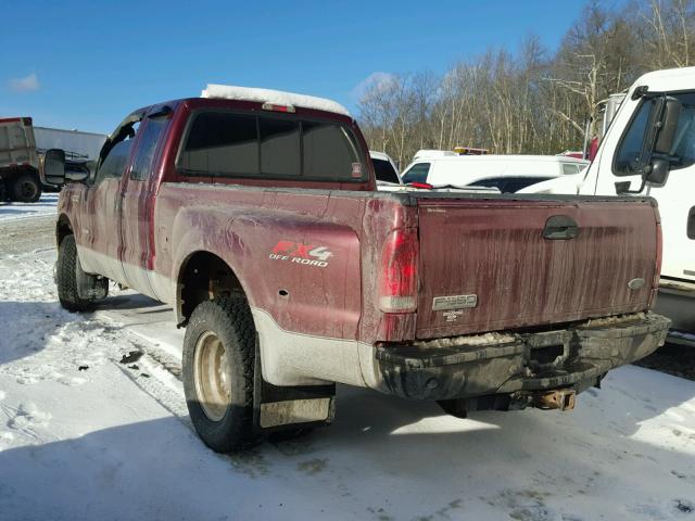 1FTWX33P85EA30826 - 2005 FORD F350 SUPER MAROON photo 3