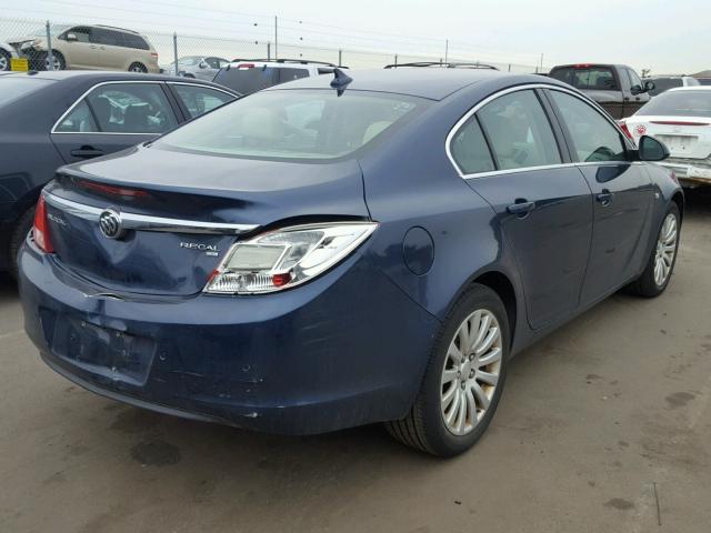 W04GR5EC3B1021775 - 2011 BUICK REGAL CXL BLUE photo 4