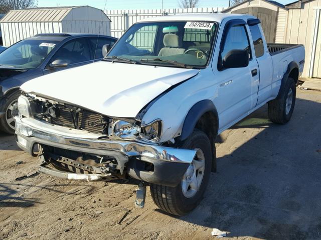 5TESN92N03Z186781 - 2003 TOYOTA TACOMA XTR WHITE photo 2