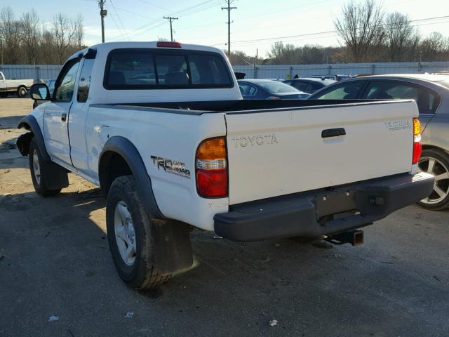 5TESN92N03Z186781 - 2003 TOYOTA TACOMA XTR WHITE photo 3