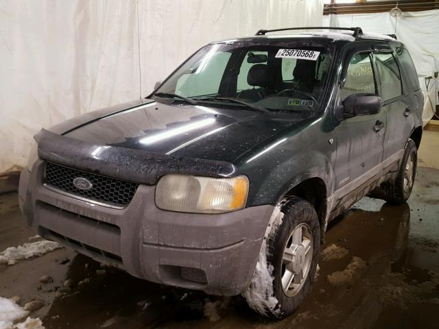 1FMYU02162KA50269 - 2002 FORD ESCAPE XLS GREEN photo 2