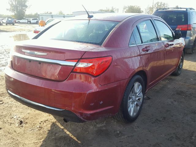 1C3CCBAB5EN237047 - 2014 CHRYSLER 200 LX RED photo 4