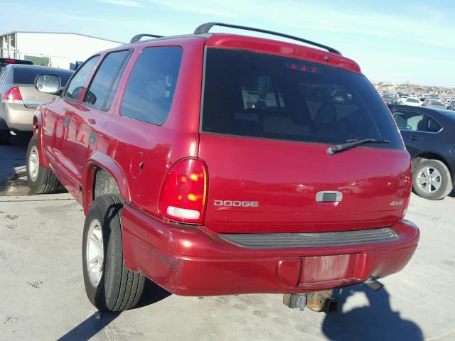 1B4HS28Z1YF132458 - 2000 DODGE DURANGO RED photo 3