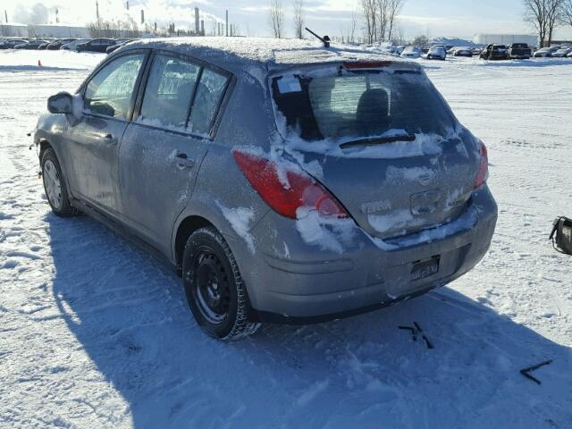 3N1BC1CP9BL465898 - 2011 NISSAN VERSA S GRAY photo 3