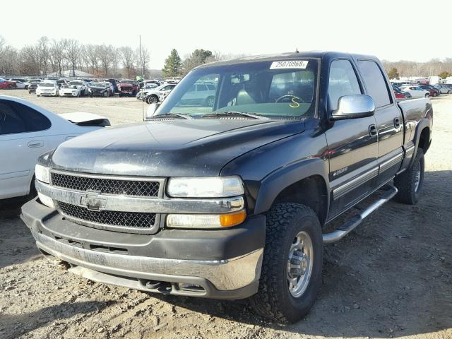 1GCHK23G41F156798 - 2001 CHEVROLET SILVERADO BLACK photo 2