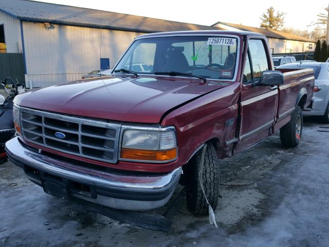 1FTEF14Y1TLB98360 - 1996 FORD F150 RED photo 2