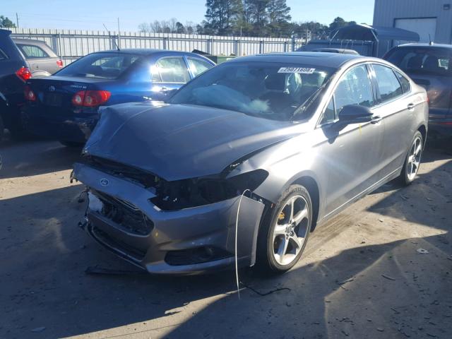 3FA6P0H75ER103791 - 2014 FORD FUSION SE GRAY photo 2