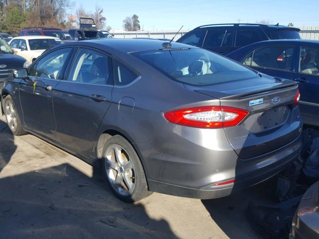 3FA6P0H75ER103791 - 2014 FORD FUSION SE GRAY photo 3