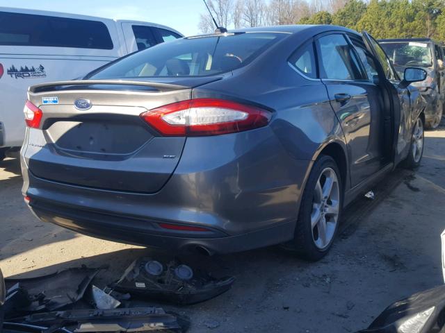 3FA6P0H75ER103791 - 2014 FORD FUSION SE GRAY photo 4