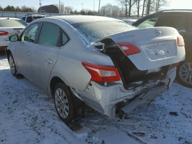 3N1AB7AP2HL640022 - 2017 NISSAN SENTRA S GRAY photo 3