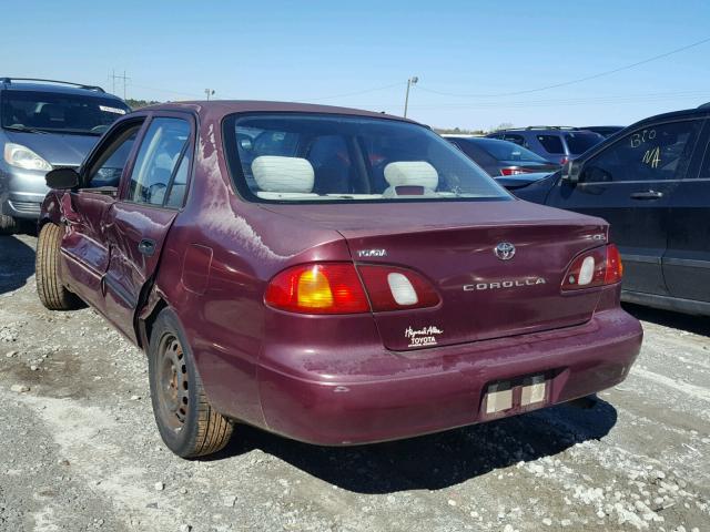 1NXBR12E4WZ046134 - 1998 TOYOTA COROLLA VE BURGUNDY photo 3