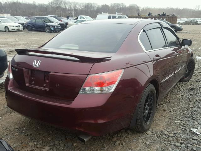 1HGCP2F31AA154817 - 2010 HONDA ACCORD LX BURGUNDY photo 4