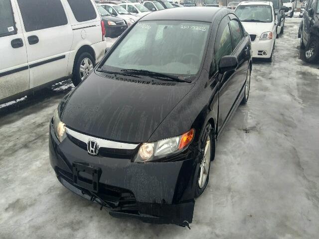 2HGFA16548H105441 - 2008 HONDA CIVIC LX BLACK photo 2