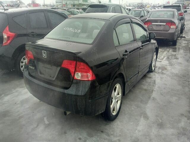 2HGFA16548H105441 - 2008 HONDA CIVIC LX BLACK photo 4