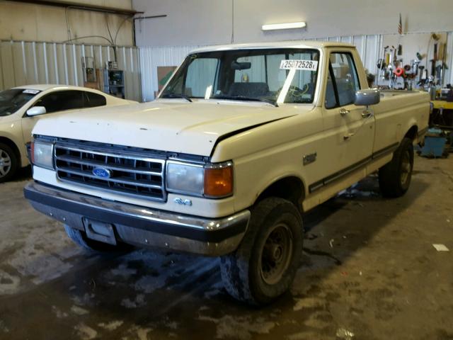 1FTHF26G6LPA27345 - 1990 FORD F250 WHITE photo 2