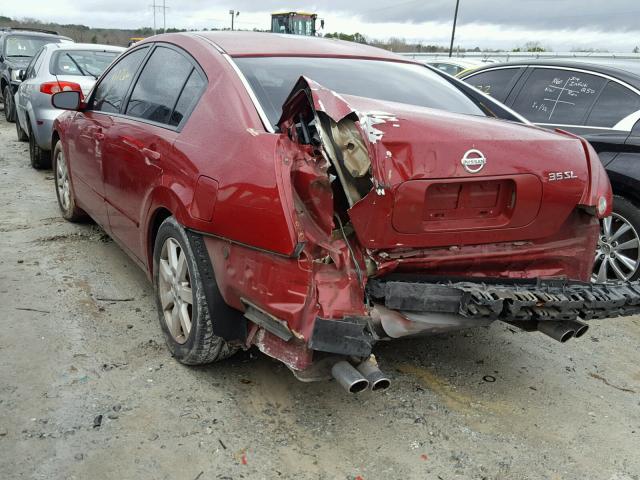 1N4BA41E84C863212 - 2004 NISSAN MAXIMA SE RED photo 3