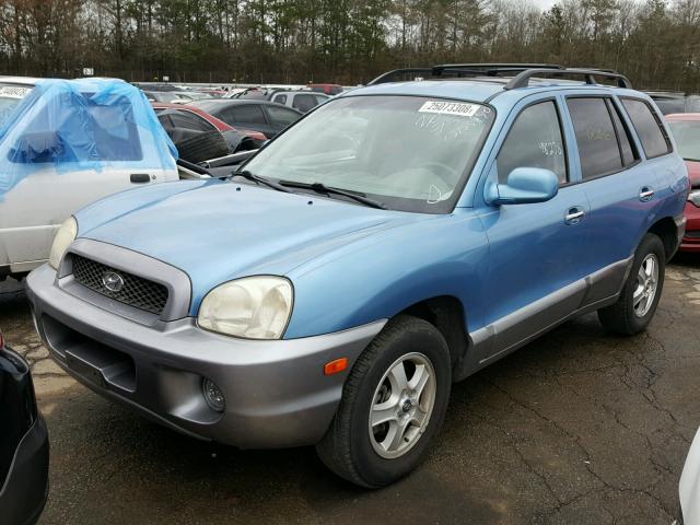 KM8SC13E33U552694 - 2003 HYUNDAI SANTA FE G BLUE photo 2