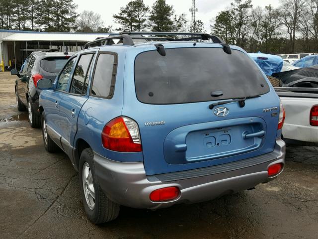 KM8SC13E33U552694 - 2003 HYUNDAI SANTA FE G BLUE photo 3