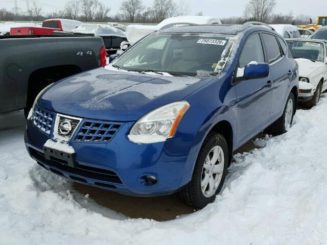 JN8AS58V18W123587 - 2008 NISSAN ROGUE S BLUE photo 2