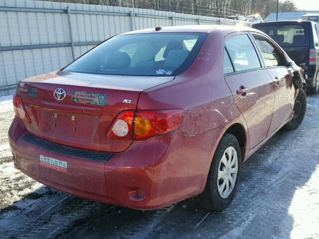 2T1BU4EE5AC515012 - 2010 TOYOTA COROLLA BA RED photo 4