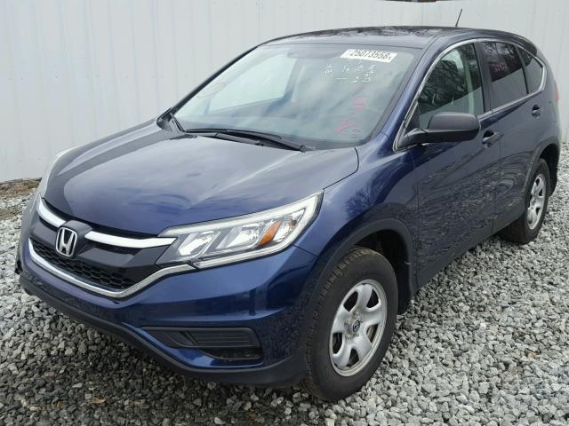 3CZRM3H38FG703677 - 2015 HONDA CR-V LX BLUE photo 2