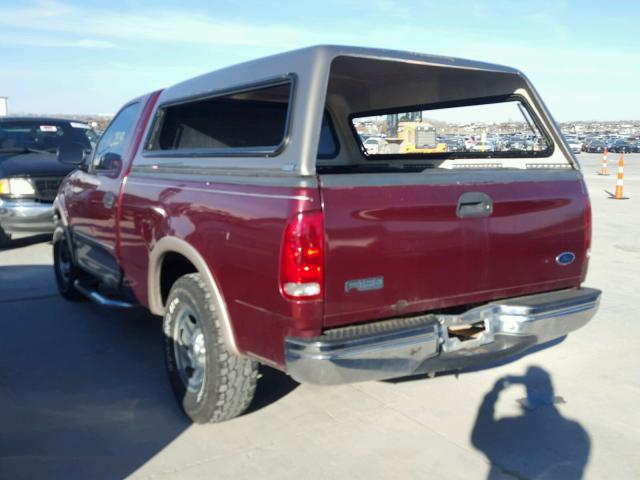 1FTZF1725WKB30162 - 1998 FORD F150 MAROON photo 3