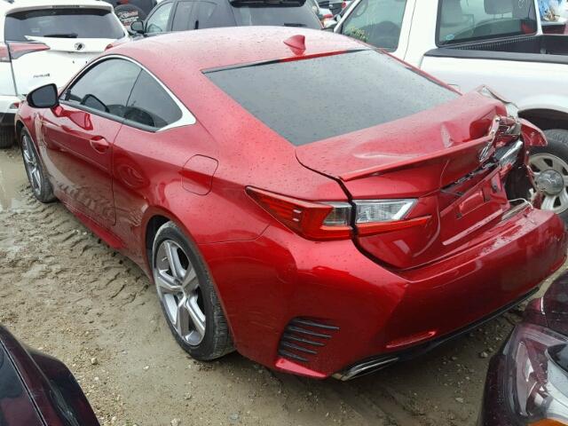 JTHHA5BC0G5003934 - 2016 LEXUS RC 200T RED photo 3