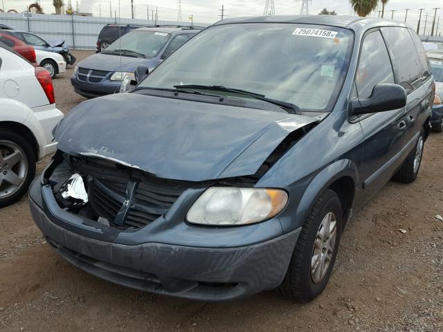 1D4GP25B57B175538 - 2007 DODGE CARAVAN SE BLUE photo 2