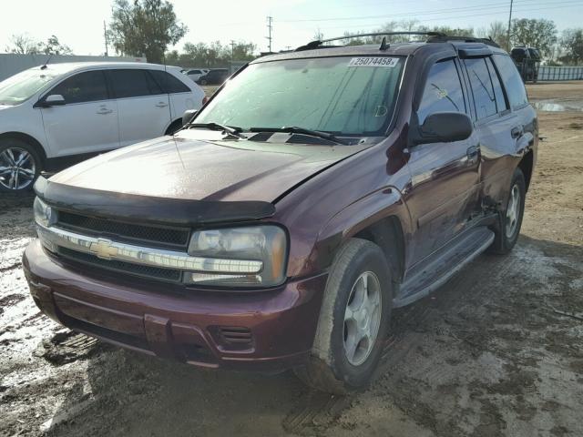 1GNDS13SX72158043 - 2007 CHEVROLET TRAILBLAZE BURGUNDY photo 2