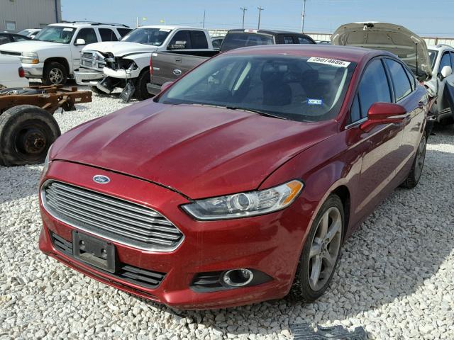 3FA6P0H77FR136437 - 2015 FORD FUSION SE MAROON photo 2