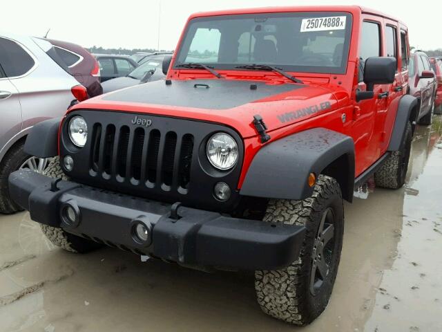 1C4BJWDGXHL657981 - 2017 JEEP WRANGLER U RED photo 2