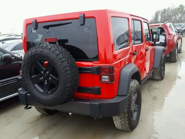 1C4BJWDGXHL657981 - 2017 JEEP WRANGLER U RED photo 4