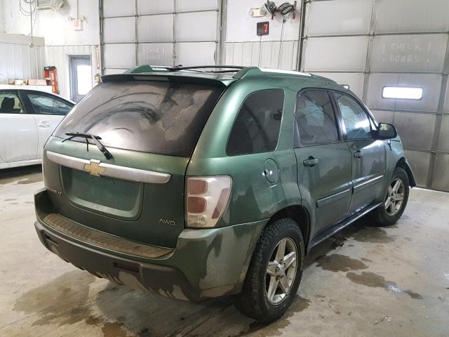 2CNDL73F056174422 - 2005 CHEVROLET EQUINOX LT GREEN photo 4