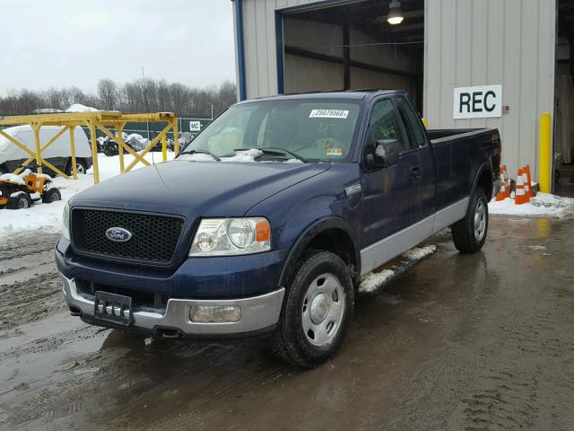 1FTVF14564NA42097 - 2004 FORD F150 BLUE photo 2