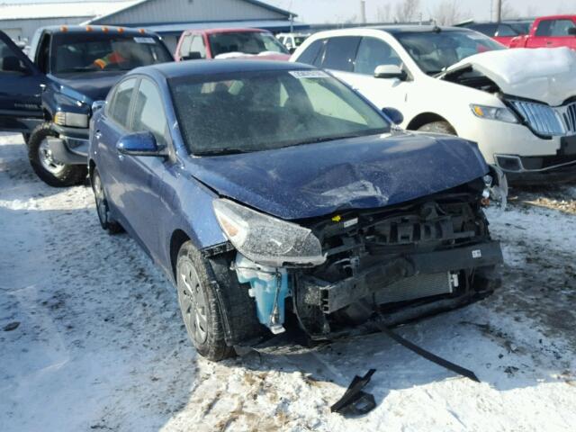 3KPA24AB0JE047334 - 2018 KIA RIO LX Կապույտ լուսանկար 1