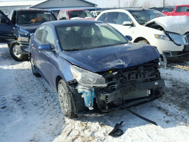 3KPA24AB0JE047334 - 2018 KIA RIO LX BLUE photo 1