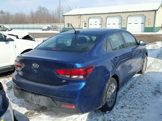 3KPA24AB0JE047334 - 2018 KIA RIO LX Կապույտ լուսանկար 4