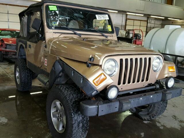 1J4FA49S8YP754473 - 2000 JEEP WRANGLER / BROWN photo 1