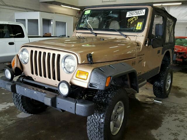 1J4FA49S8YP754473 - 2000 JEEP WRANGLER / BROWN photo 2