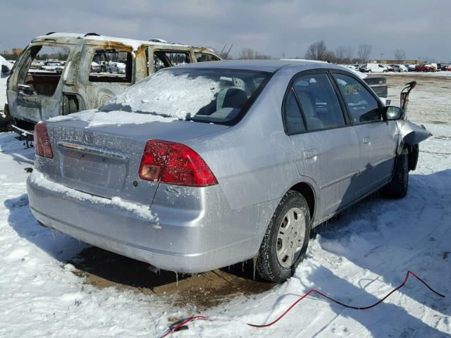 1HGES16622L006869 - 2002 HONDA CIVIC LX SILVER photo 4